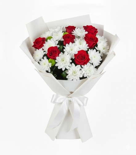 Kasımpatı ve Gül Buketi