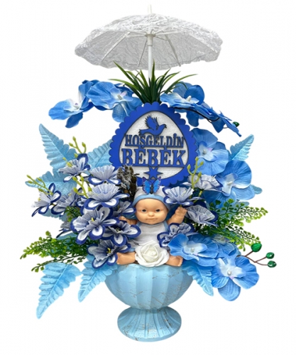 Erkek Bebek Yapay Çiçek 