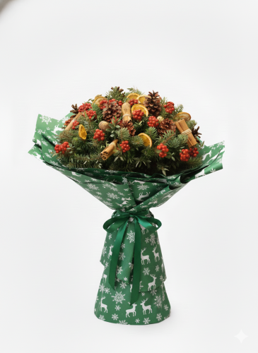 Kokina Buketi Büyük Premium Yeşil