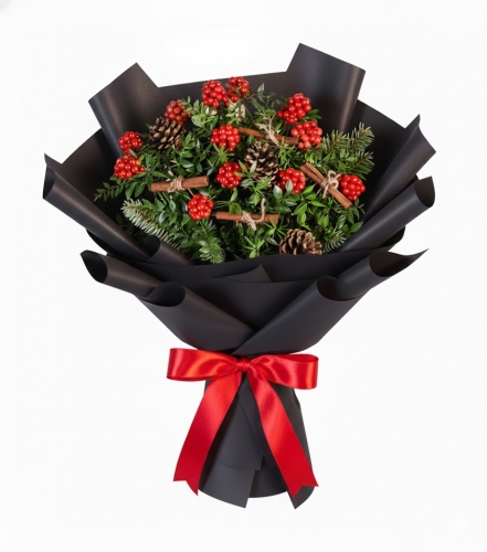 Kokina Buketi Büyük Boy Siyah Ambalaj